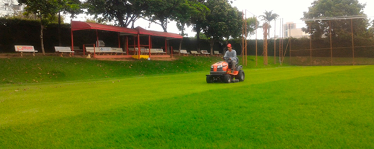 Manutenção de gramados esportivos e campos de futebol